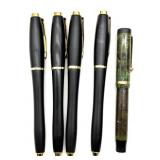 (5) Vintage Parker Jotter Fountain Pens