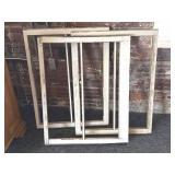 (3) Vintage Wood Window Frames 27' x 36' - no