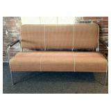 Vintage Metal and Upholstered Sofa 59' x 26' x