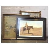 The Last Farewell Framed Litho, Vintage Framed