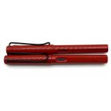 (2) LAMY Safari Red Fountain Pens