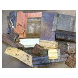 Small Pieces of Antique Tin Tile and Trim 25'