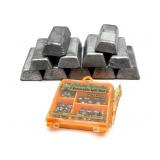 Lead Ingots and Sinkers - bricks are 3? x 1.5?