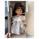 Vintage Straw Hat with Box and Dolls by