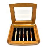 Wood Ballpoint Pen Set in Wood Box- pens are