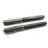 (2) Vintage Esterbrook Silver/Grey Fountain