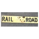 Railroad Crossing Sign Piece 48' x 9'- bent and