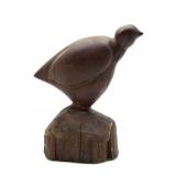 Carved Wood Quail Figure 9.5'