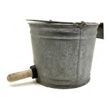 Vintage Galvanized Nurser Bucket 8' Tall