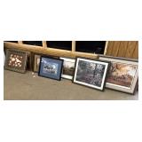 (7) Framed Prints 23"x26" & Smaller