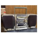 Vintage Sanyo Boom Box, Tape & CD