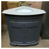 Corner Sink Vanity 31x21x33, Undermount Sink