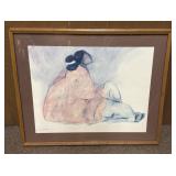 "Seated Woman" R.C. Gorman - 1977