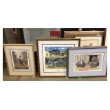 (3) Framed Prints 24"x24" & Smaller