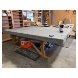Tilting Glass Cutting Table 8ï¿½x10ï¿½, Carpeted Top