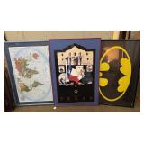 (3) Framed Posters