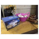 Griswold Moose Mug, Wooden Bowls, Tea Cups &