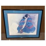 "Woman with Blue Blanket"  R. C. Gorman