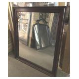 Wooden Framed Mirror, Beveled Edge, 41"x46"