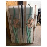 (2) Leaded Stained Glass 16x49ï¿½