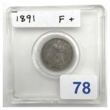 1891 Seated Liberty Dime