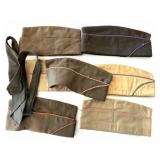 Vintage Military Caps and Tie - almost all have