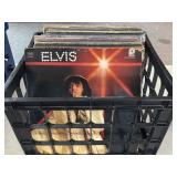 Vinyl Record Albums in Crate : Elvis, Singing