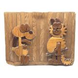 Wood Garfield Wall Art 18' x 14'- corners are