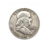 1958-D Franklin Half Dollar