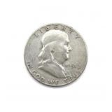 1951-S Franklin Half Dollar