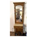 Vintage Wood Hall Tree 22" x 12" x 78"- does