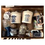 Steins, Crocks, Mini A&W Glass Mug, and More