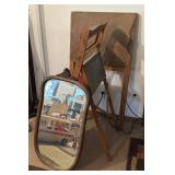 Vintage Easels and Antique Mirror - when folded