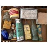 Butter Mold, Vintage Tins, Vintage Bottles, and