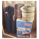 (2) Folding Chairs & (4) Sleeping Bags