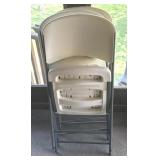 (3) Lifetime Folding Plastic Chairs