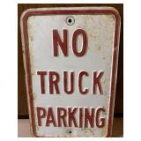 No Truck Parking Metal Sign 12" x 18"