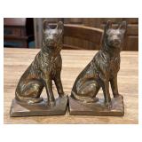Brass German Shepherd Bookends 6"