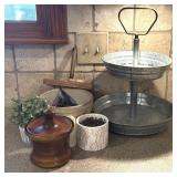 Handmade Lidded Wood Container, Tiered Server,