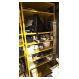 Metal shelf and contents; Camera Bags, Oven Safe