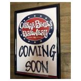 Oskaa Blues Brewery Poster and Kansas Map -