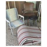 Folding Chair, Metal Chair, Stools, and Cushion