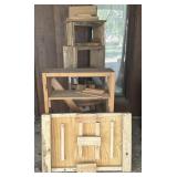 Wood Shelf, Wood Boxes, and More- shelf is 29"