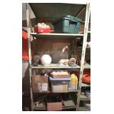 Metal Shelf 26"x30"x84"  Contents, Baseballs,