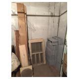 Cinder Books, Wood Pieces, and Windows