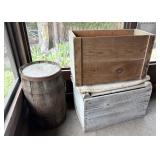 Wooden Crates & Nail Keg