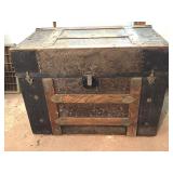 Antique Wood Trunk 30.5" x 18" x 23"