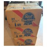 (3) Pabst Blue Ribbon Cardboard Deposit Boxes