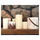 Battery Operated Candles and Ceramic Candleholder