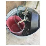 Galvanized Tub, Sprinklers, Buckets